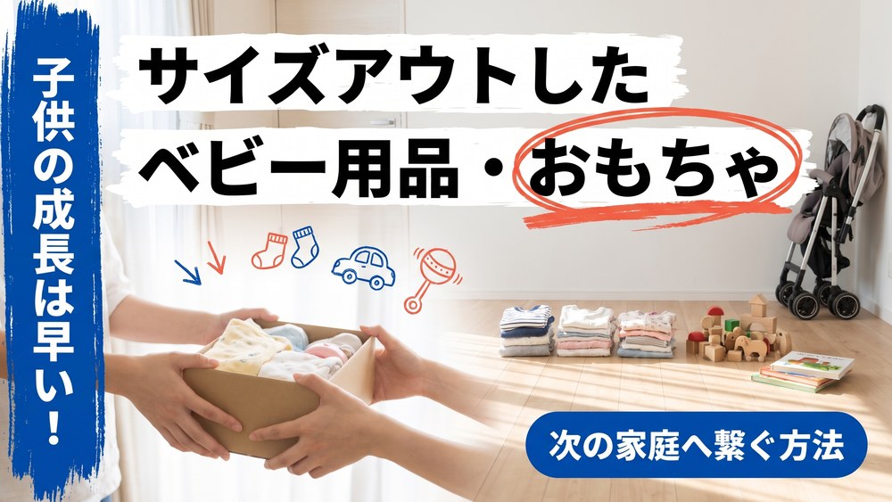 子供の成長は早い！サイズアウトしたベビー用品・おもちゃを次の家庭へ繋ぐ方法