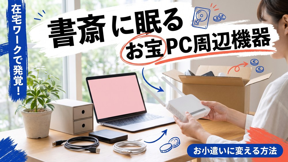 在宅ワークで発覚！書斎に眠る「お宝PC周辺機器」を見つけてお小遣いに変える方法