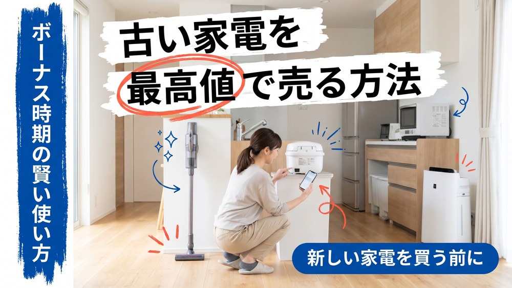 ボーナス時期の賢い使い方。新しい家電を買う前に、古い家電を最高値で売る方法